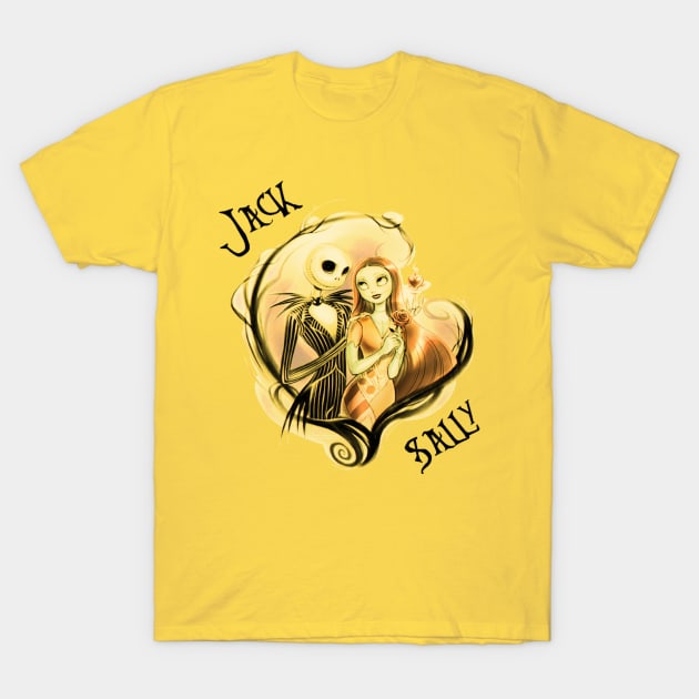 Jack and Sally T-Shirt by AMBER PETTY